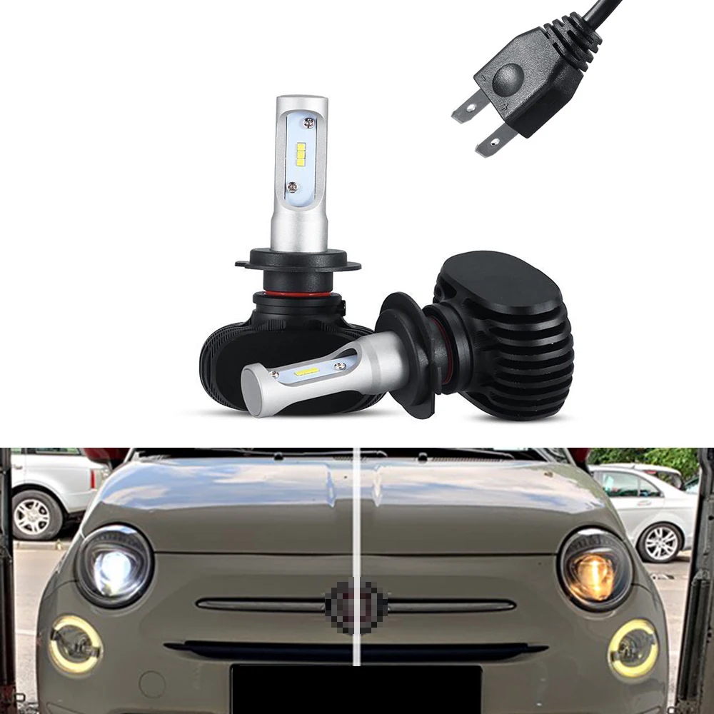 Arab Dank u voor uw hulp Ik heb een contract gemaakt 2x Canbus 6000k White 8000lm H7 Led Light LED Tip Headlight For Fiat 500  Fiat 500 500C 2007 2008 2009 2010 2011 2022 High beam|Car Headlight Bulbs( LED)| - AliExpress