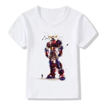 

Boy and Girl Anime Grendizer Printing T-shirt Children Funny Japan Robot T shirt Kids Summer Tops Tee Baby Clothes,ooo476