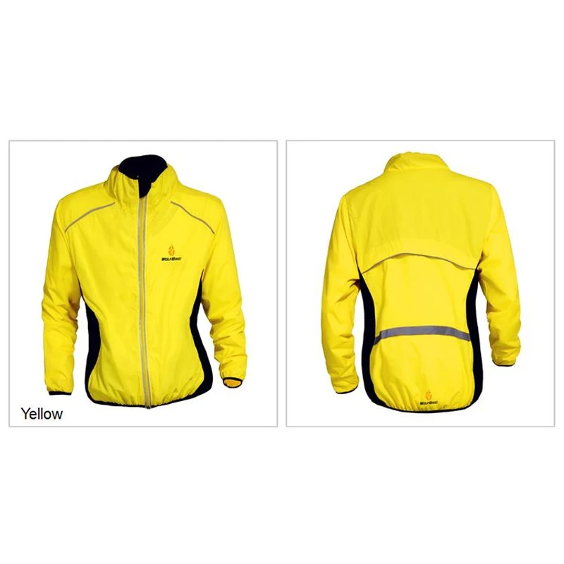 Дышащая Светоотражающая велосипедная Джерси для велоспорта, длинная защита от ультрафиолета, ветрозащитная куртка для езды на велосипеде, бега, наружная одежда, ветрозащитная куртка