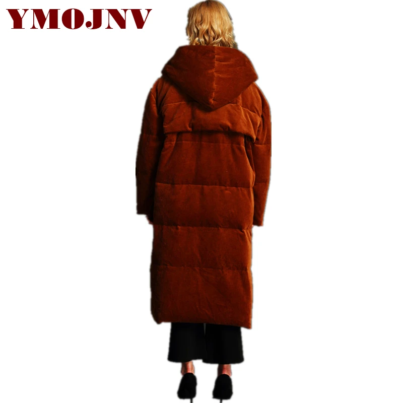 YMOJNV 2019 зимний женский пуховик пальто женская длинная модная утепленная верхняя