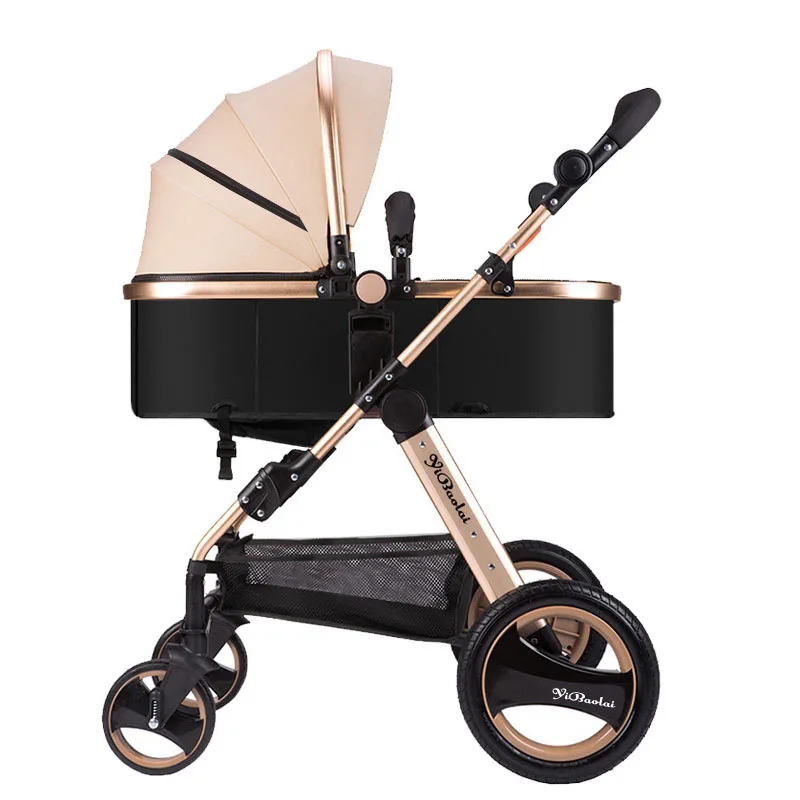 

Aluminum alloy frame four wheel strollers for new born baby high quality baby stroller with rubber back wheel and umbrella