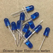 200 шт led 3 мм синий рассеянный голубой свет