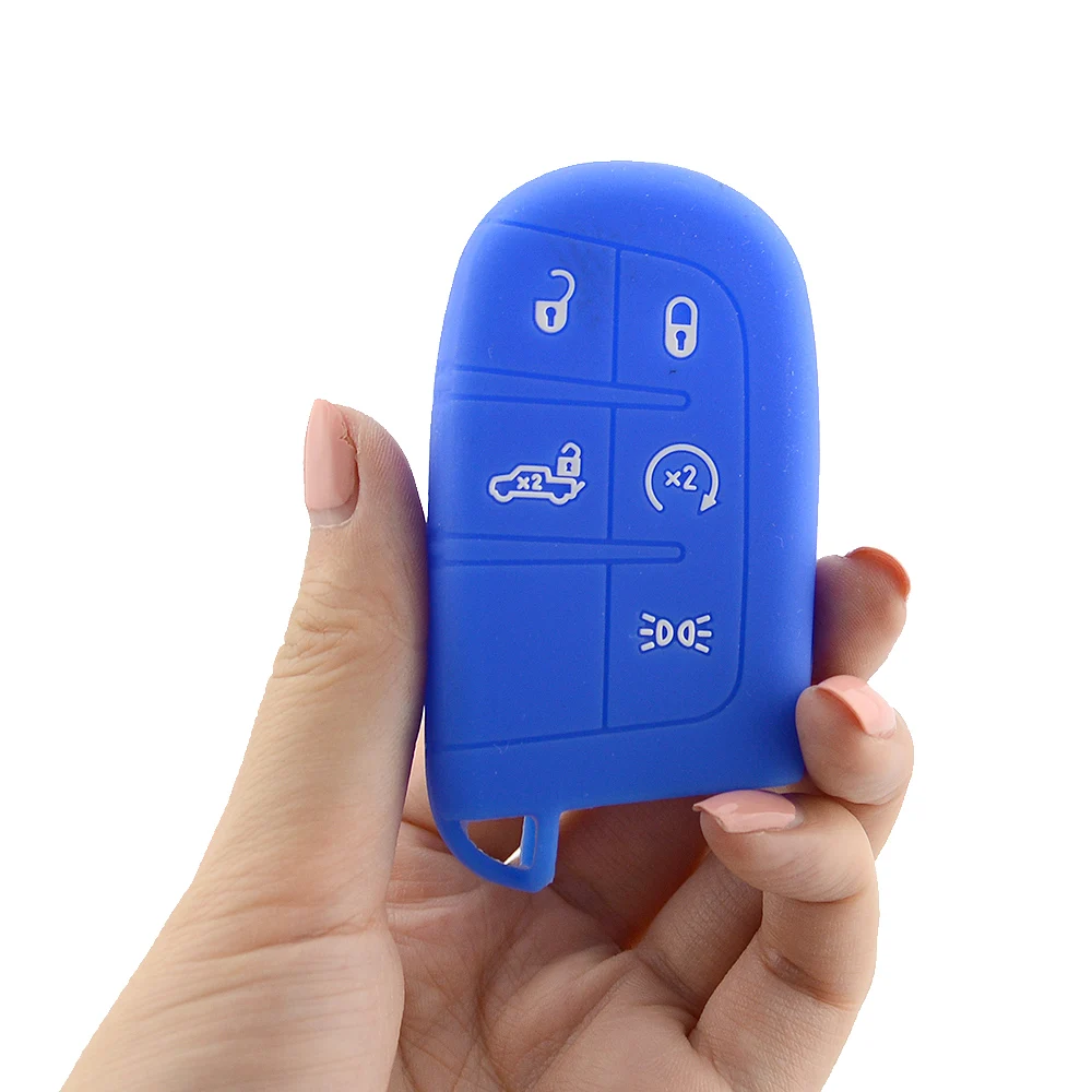5 buttons silicone car key case for Chrysler 6