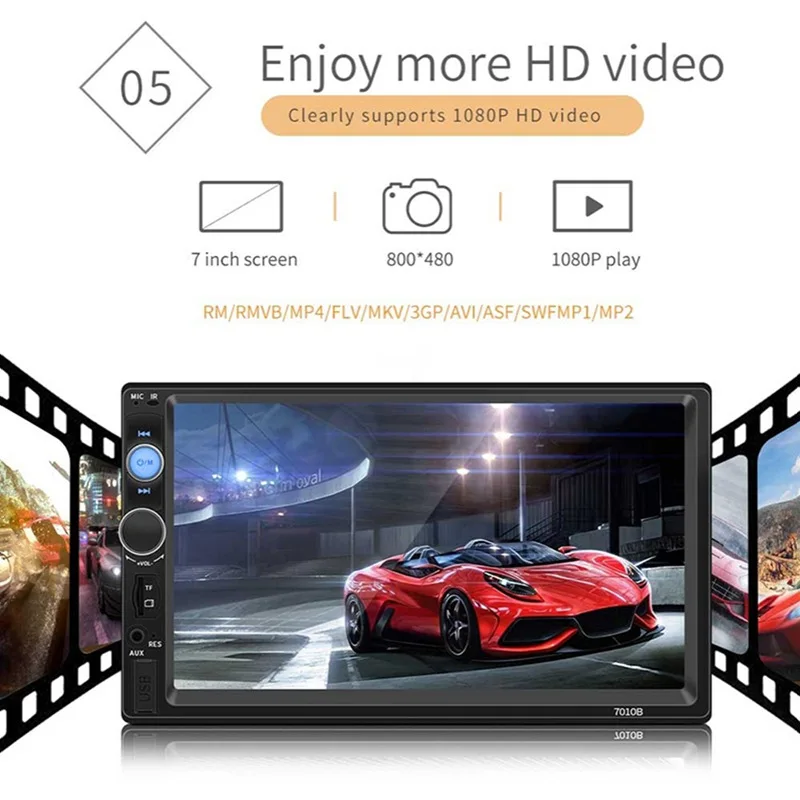 VicTsing 7 inch Bluetooth MP5 Player Auto Radio Stereo Car Radio Player Touch Control Large HD Screen Remote Control Car MP5     (11)