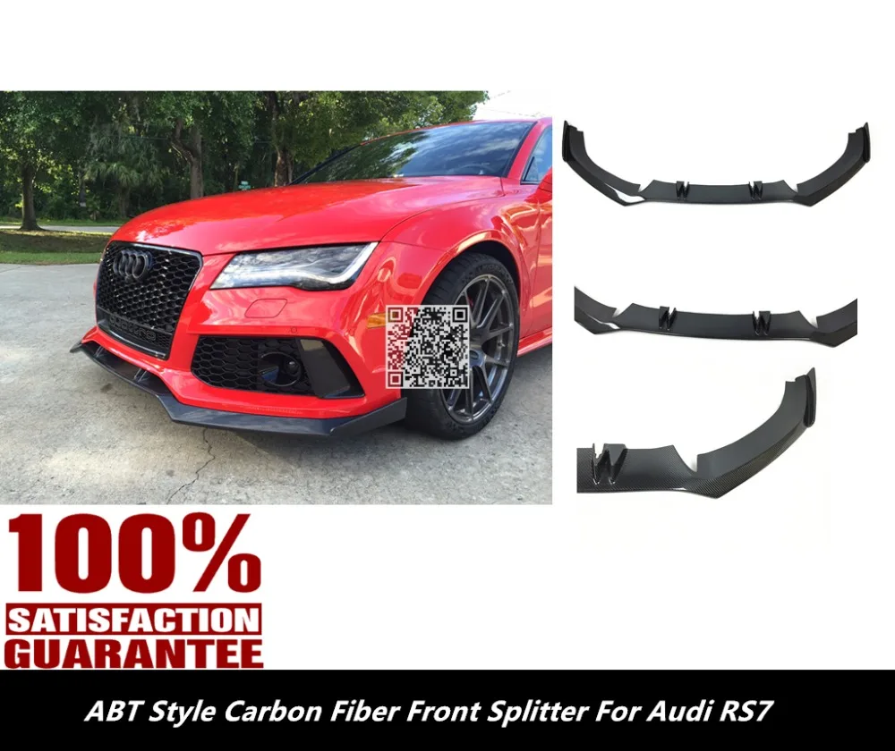 Агрессивный! Передний нижний спойлер RS7 для Audi /oem стильный из углеродного