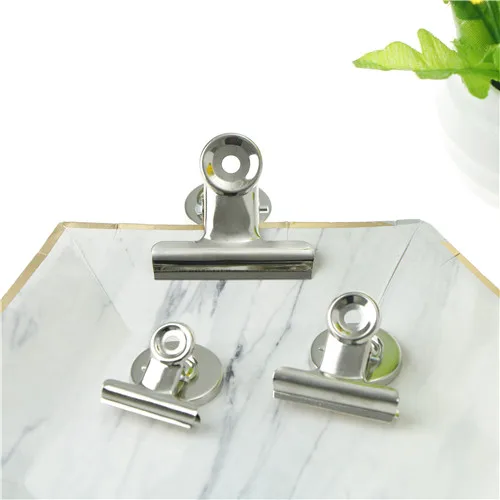 

1pcs Chic Message Clip Wall Memo Creative Refrigerator New Silver Magnet Note Base Holder