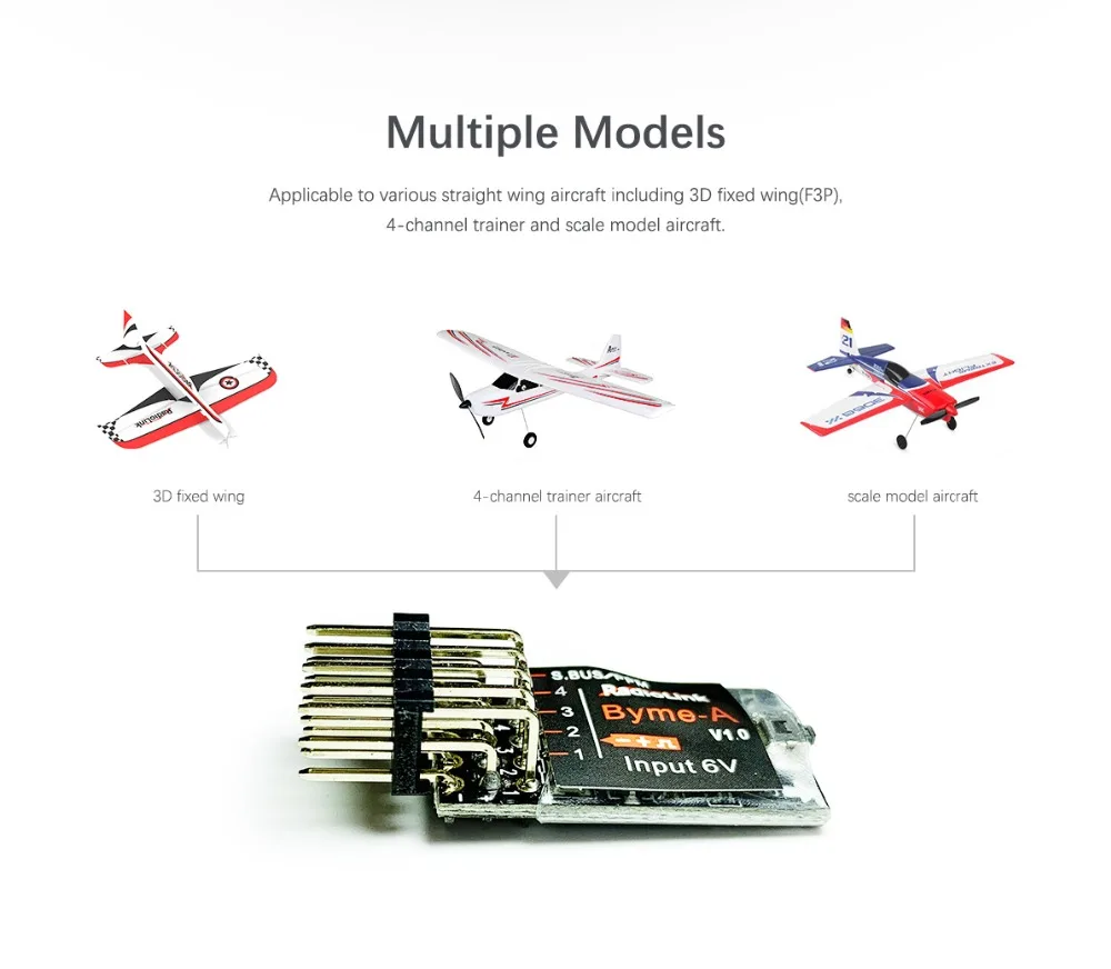 1 шт. Radiolink Byme-A/Byme-D фиксированное крыло Контроллер полета гироскоп самостабилизация баланс для 3D фиксированное крыло 4CH тренер