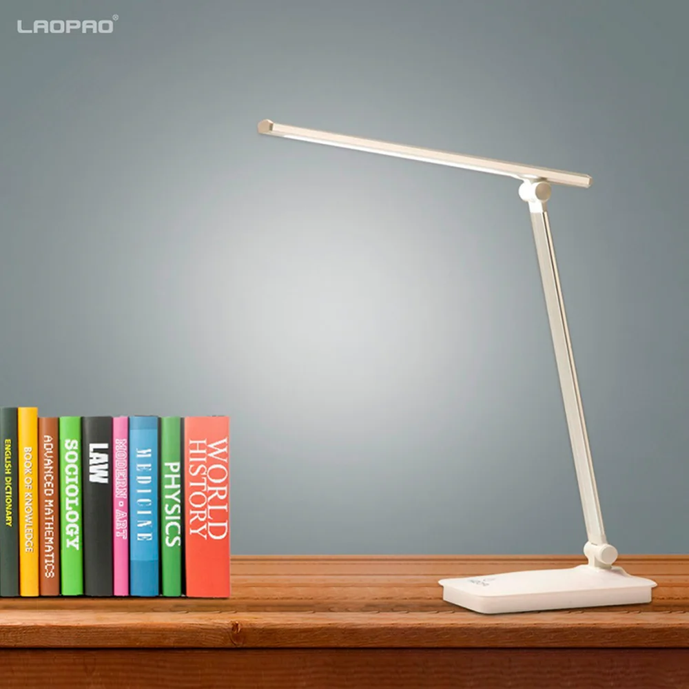 

LAOPAO SMD2835 LED Reading desk lamp 1800MaH Touch USB 5W 3 color mode 3 level lighting Eye-care Led Table Lamp Led alloy lamp
