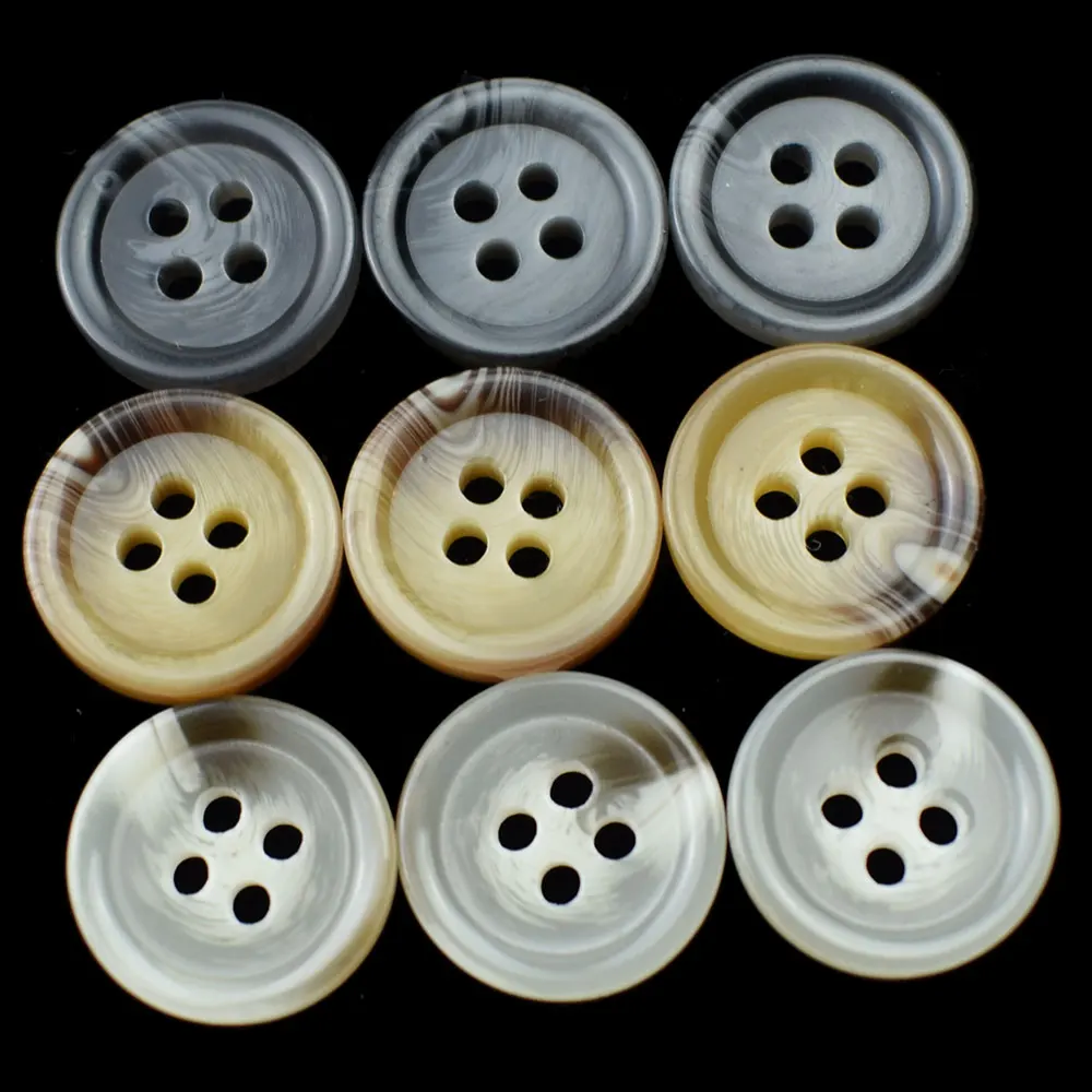 

Retro Mixed Color Round Resin Buttons 4 Holes Sewing Button Scrapbooking Craft Decoration DIY Apparel Accessories