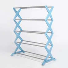 Shoes Organizer ,Icarekit, DIY Stainless Steel 5 Tiers Shoes Rack Shelf Simple Utility Combinatorial Shoes Storage Organizer