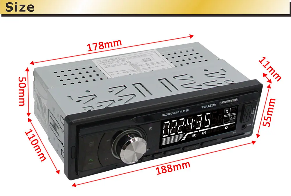 Автомагнитола стерео плеер Bluetooth телефон аудио Авто AUX-IN MP3 FM/AM/USB/1Din/пульт дистанционного управления 12 В 4x45 Вт Универсальный распродажа Новинка