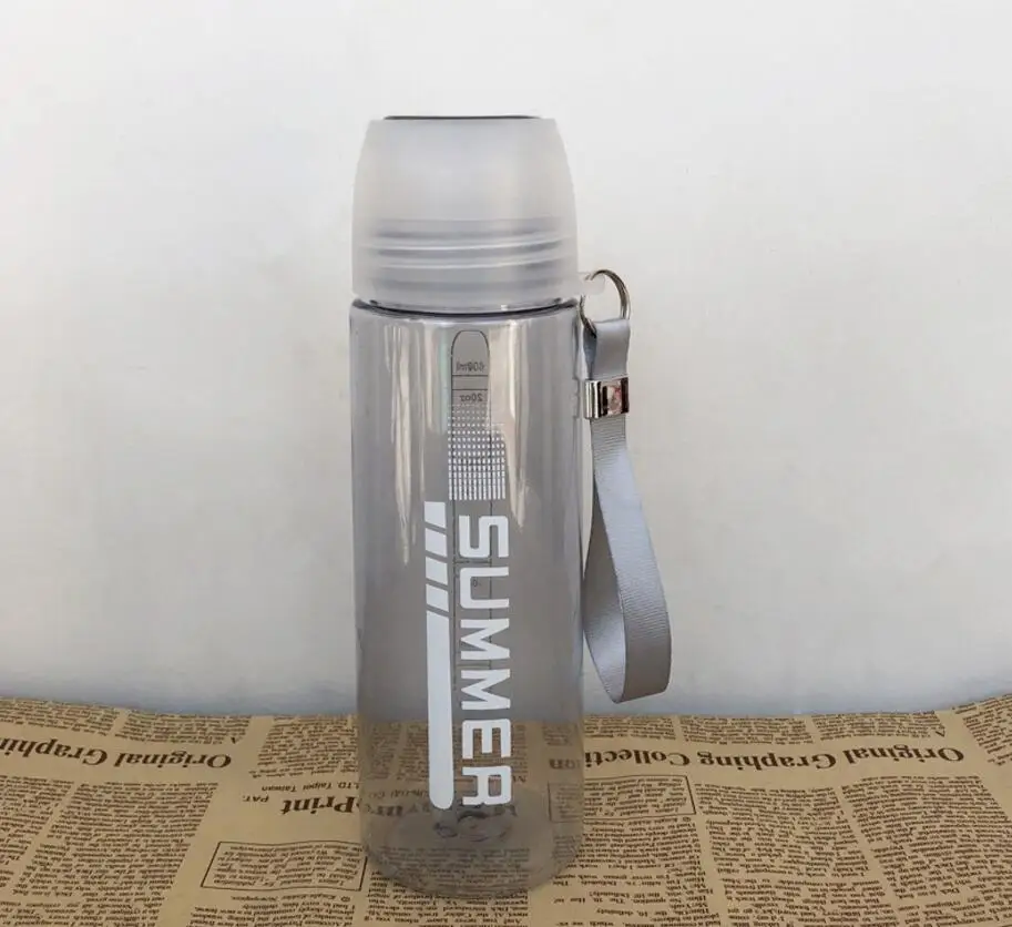 600 мл пластиковая бутылка для воды простой дизайн герметичная портативная Спортивная бутылка для воды для путешествий