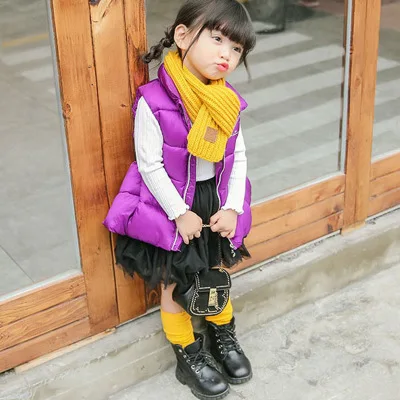 

Top 2018 NEW Outerwear Autumn Winter baby vest for girl winter clothes Children's Vest warm girls jackets