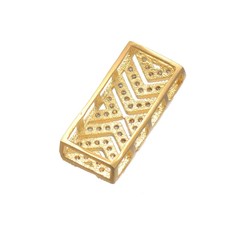 Juya новый дизайн металлические медные модные золотые бусины трубки из циркона