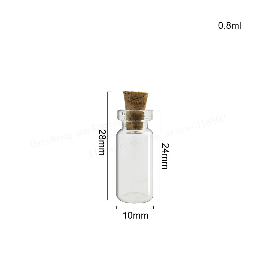 1000 x Clear 0,5 ml 0,8 мл 1 мл образца Стекло флаконы с пробками стеклянный пузырек пробника мини желая Стекло контейнер, используемый для подарка