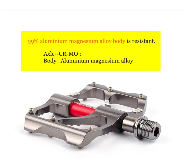 Бренд 245 г Cr-Mo мост ультра-светильник педали для велосипеда с ЧПУ из магниевого сплава педали для горного велосипеда шоссейные MTB 6 подшипников корпус из сплава черный