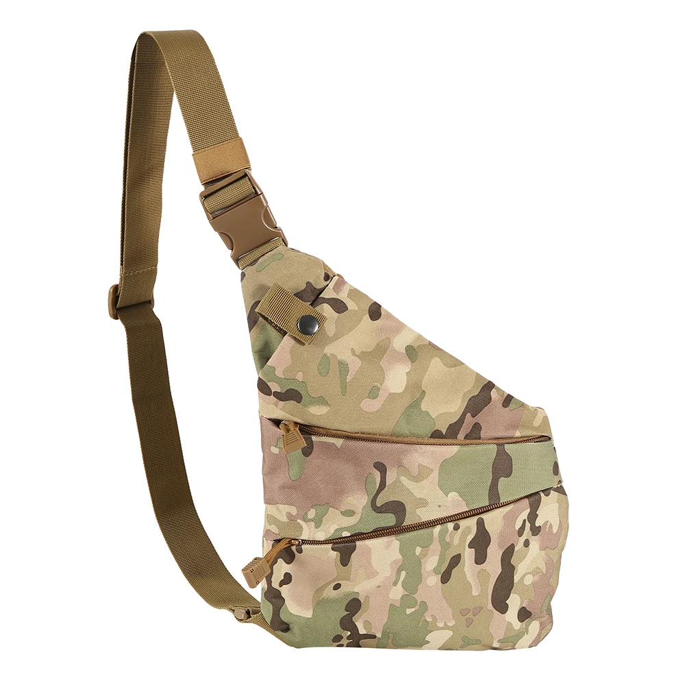 CP camouflage Многофункциональная Скрытая тактическая сумка для хранения оружия, кобура, Мужская левая нейлоновая сумка на плечо, противоугонная сумка, нагрудная Сумка для охоты - Цвет: CP camouflage