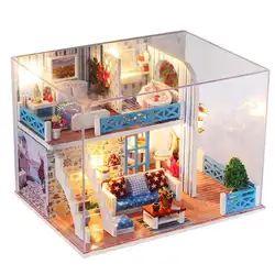 1 шт. набор мебели для кукольного домика DIY Миниатюрные игрушки в сборе деревянный кукольный дом Миниатюрный для детей Рождественский