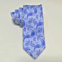 Синие мужские галстуки Пейсли тощий галстук-бабочка для жениха модные жаккардовые галстуки из микрофибры для мужчин женщин взрослых Gravatas Para Ho мужчин s 7 см
