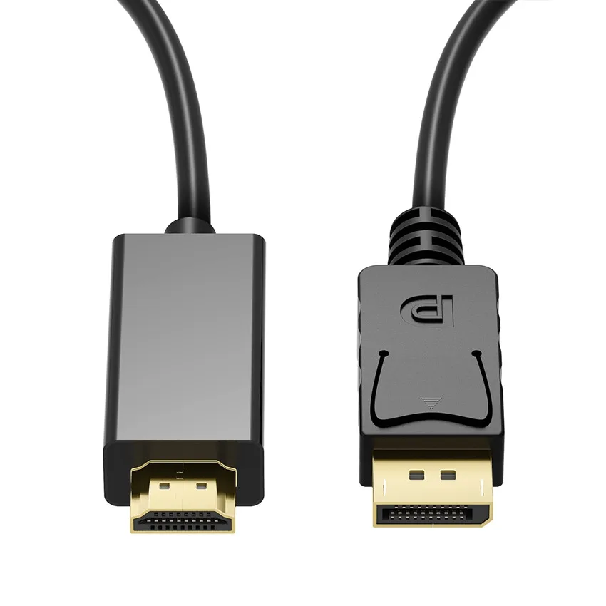 DZLST Кабель DP-HDMI папа-папа DisplayPort Преобразование HDMI видео аудио кабель-адаптер для ПК HDTV проектор Ноутбук 1080P - Цвет: Черный