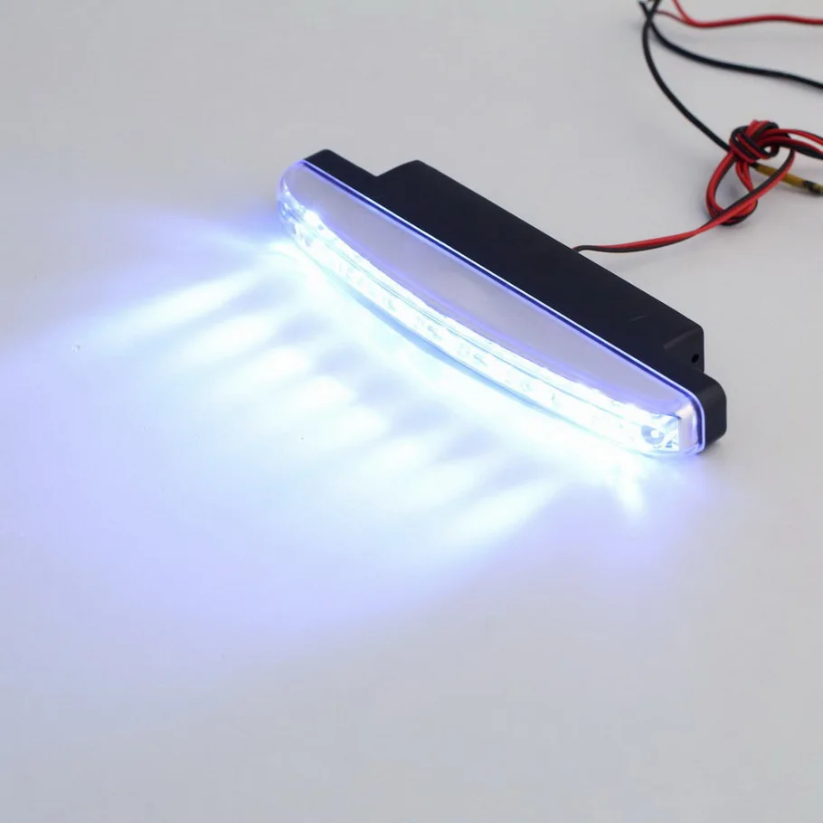 2Pcs Universal Car Daytime Running Lights 8 LED DRL Daylight Kit Super White 12V DC Head Lamp light 2Pcs Universal Car Daytime Running Lights 8 LED DRL Daylight Kit Super White 12V DC Head Lamp light