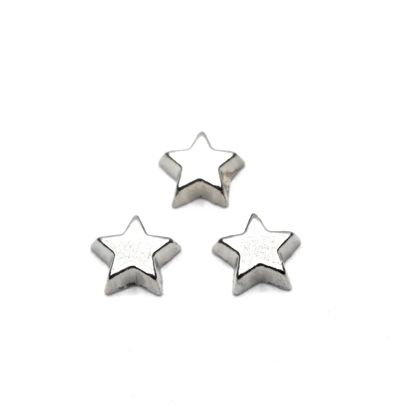 

10pcs/lot Hot Selling Alloy Silver Star Floating Charms For Living Glass Floating Lockets Pendant Necklace Bracelet DIY Jewelry