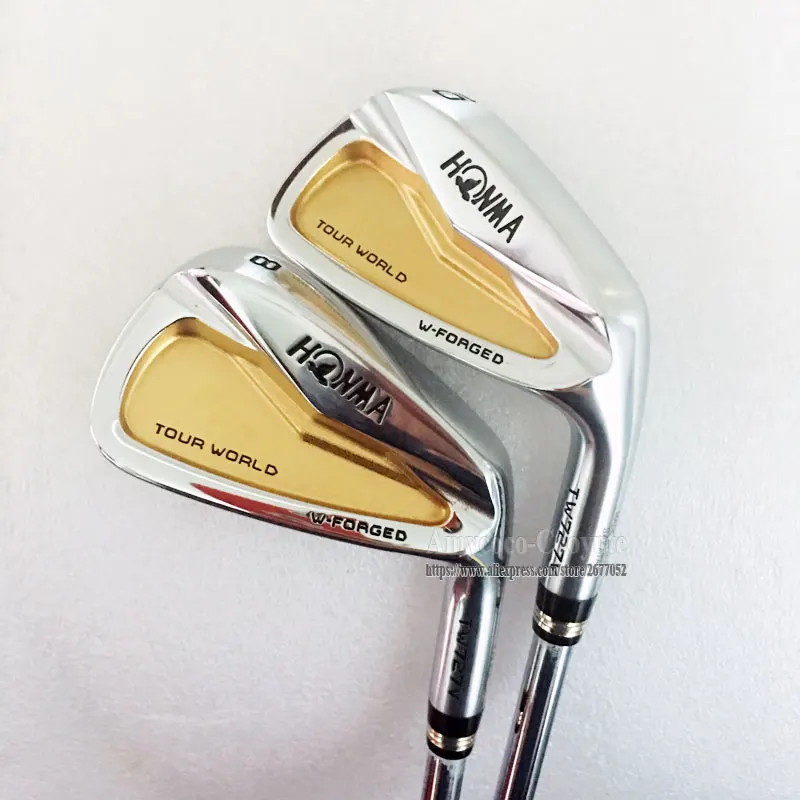 Новые клюшки для гольфа HONMA TW727V золотые клюшки для гольфа 4-10 набор клюшек стальной вал R или S гибкий вал для гольфа Cooyute