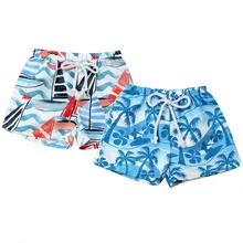 Short-Pants Swimming-Suit Hawaiian Newborn Summer Kid Fashion Boys for Waistband Elastic