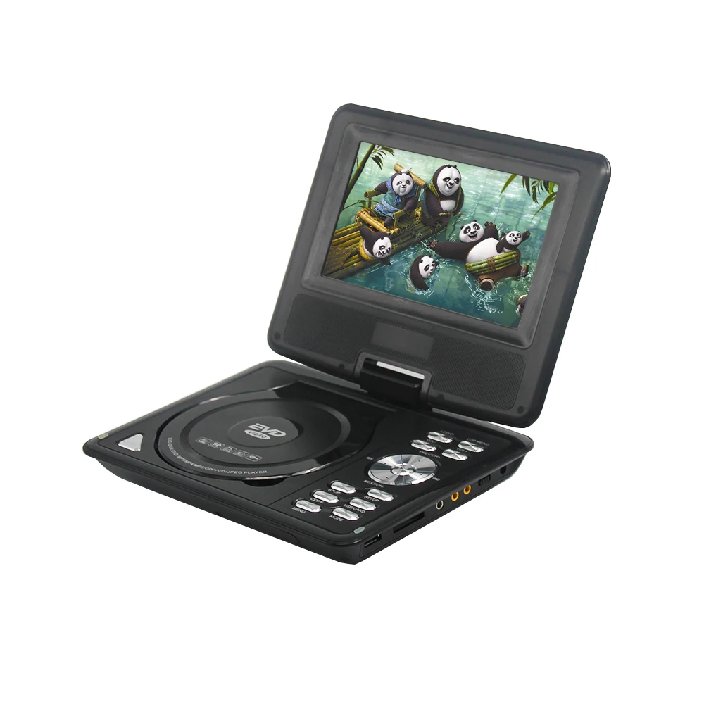 LONPOO Portable DVD Player 7 Inch Swivel Screen DVD Player with Built