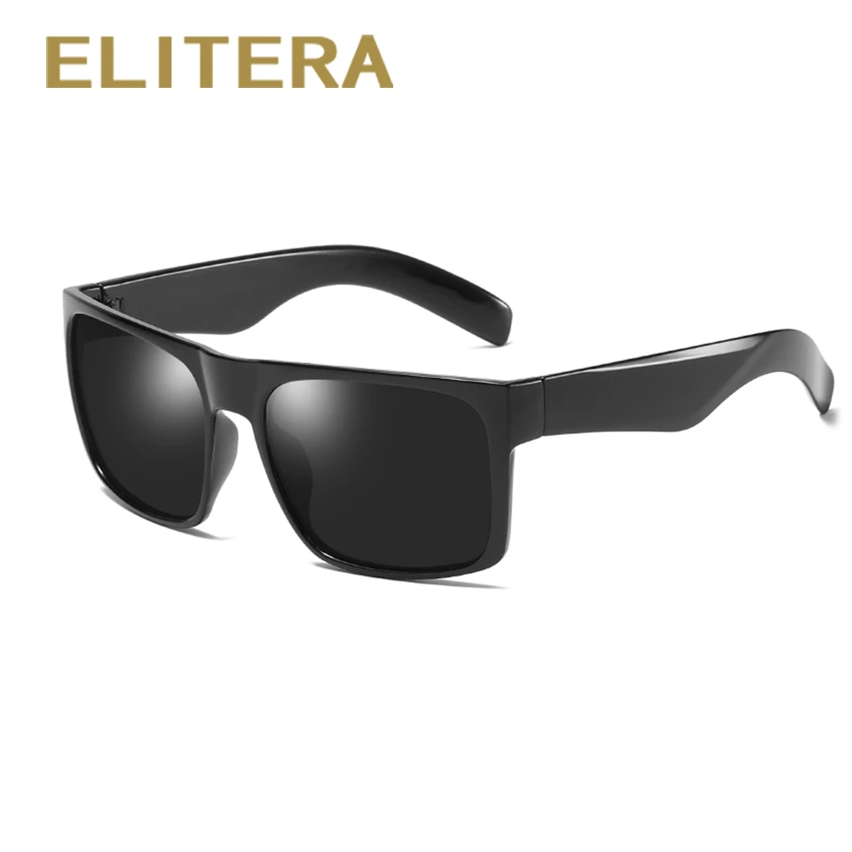ELITERA, модные солнцезащитные очки с широкими дужками, поляризационные линзы, фирменный дизайн, Классические солнцезащитные очки большого размера UV400