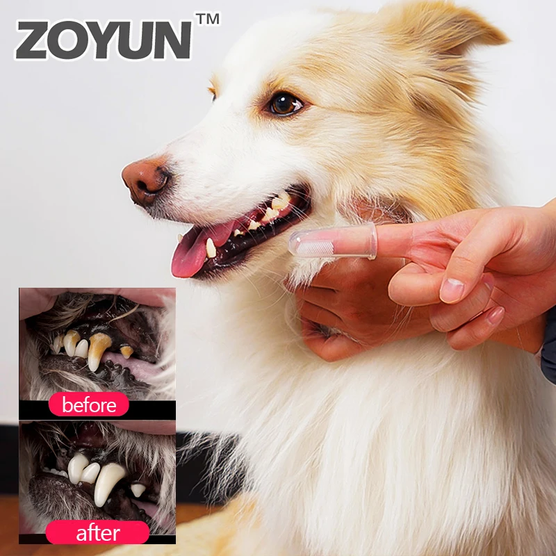 

Finger Soft Silicone Dog Brushing Stick Teeth Cleaning Supplies For Cats Pet Care Dog Toothbrush Toy Bad Breath Accessories
