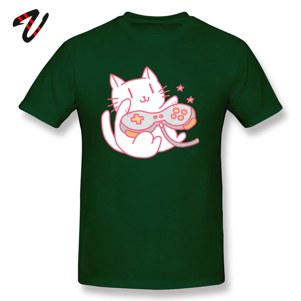 Print Street Tees Short Sleeve for Adult All Cotton Lovers Day Round Collar Top T-shirts Comics T-Shirt New Arrival Vintage Hipster Nerdy Video Game Cat Sticker a dark
