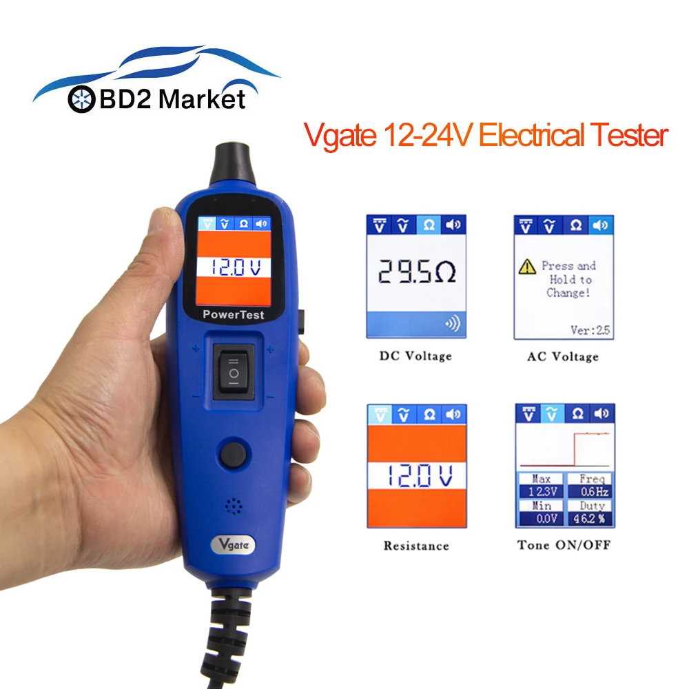 

Vgate Pt150 12-24V Power Probe Car Electric Circuit Tester car diagnostic Tool + YD208 Electrical System Circuit Tester