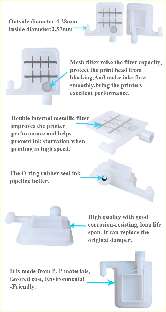New Style Epson DX4/DX5 Printhead Big Damper details