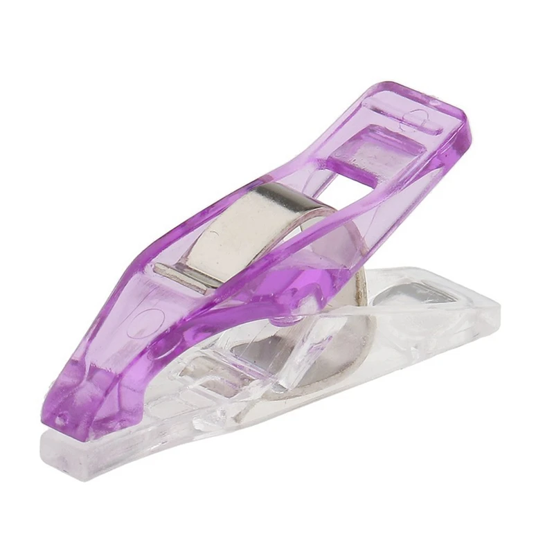 Purple 50 шт. мини-зажим для шитья для рукоделия Лоскутная Застежка Швейные аксессуары пластиковые зажимы для шитья пластиковые швейные изделия ручной работы - Цвет: Purple