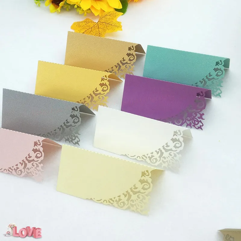 

50pcs Laser Cut Name Card Wedding Celebration Birthday Party Table Card Seats Decoration Name Table Place Card Event Supply6ZZ13