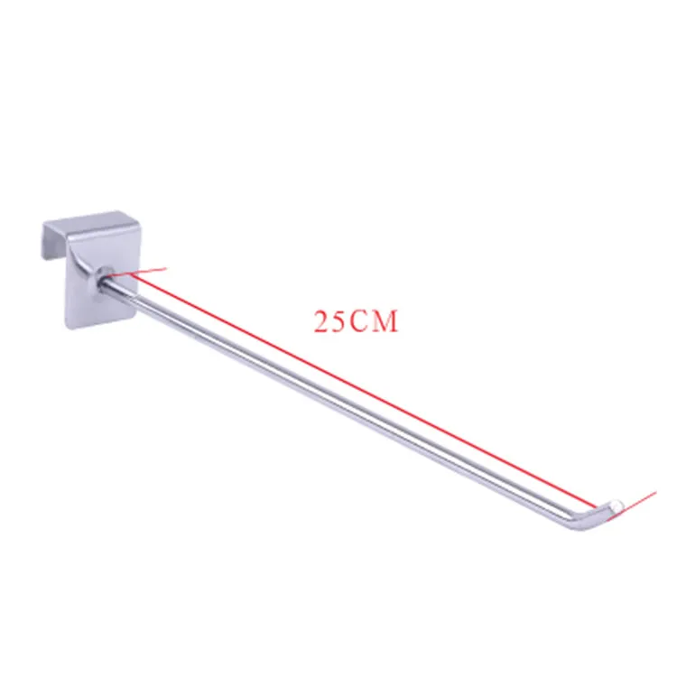 100 шт/партия 5,8 мм одиночные линии из нержавеющей стали крюк дисплей для супермаркет, Розничная магазин Кронштейн Дисплей Shelve - Цвет: Length 25cm