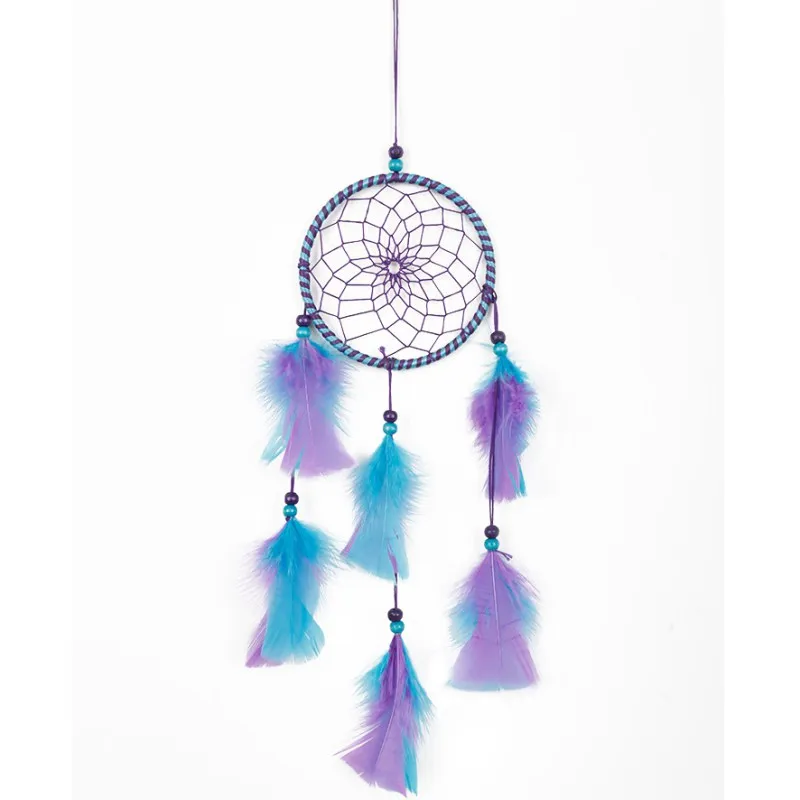 

Circular With Mix Color Feathers Dream Catcher Wall Hanging Decoration Craft