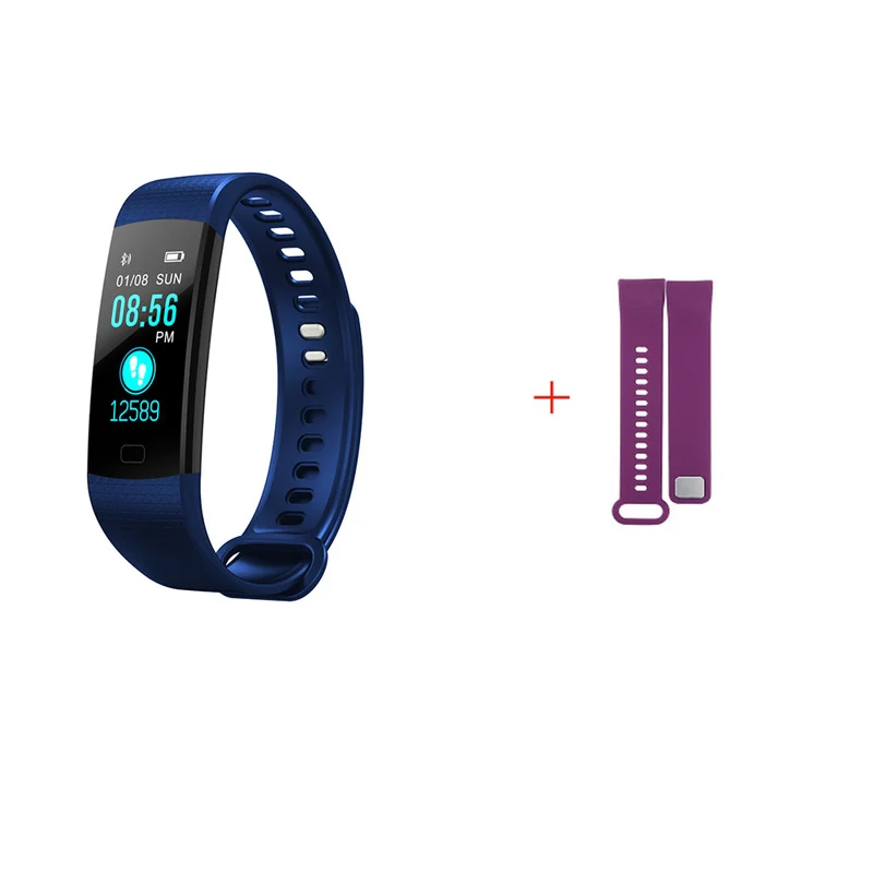 Imosi Smart Band Y5 Монитор артериального давления сердечного ритма высокая яркость цветной экран Смарт Браслет уведомления - Цвет: add 8 strap