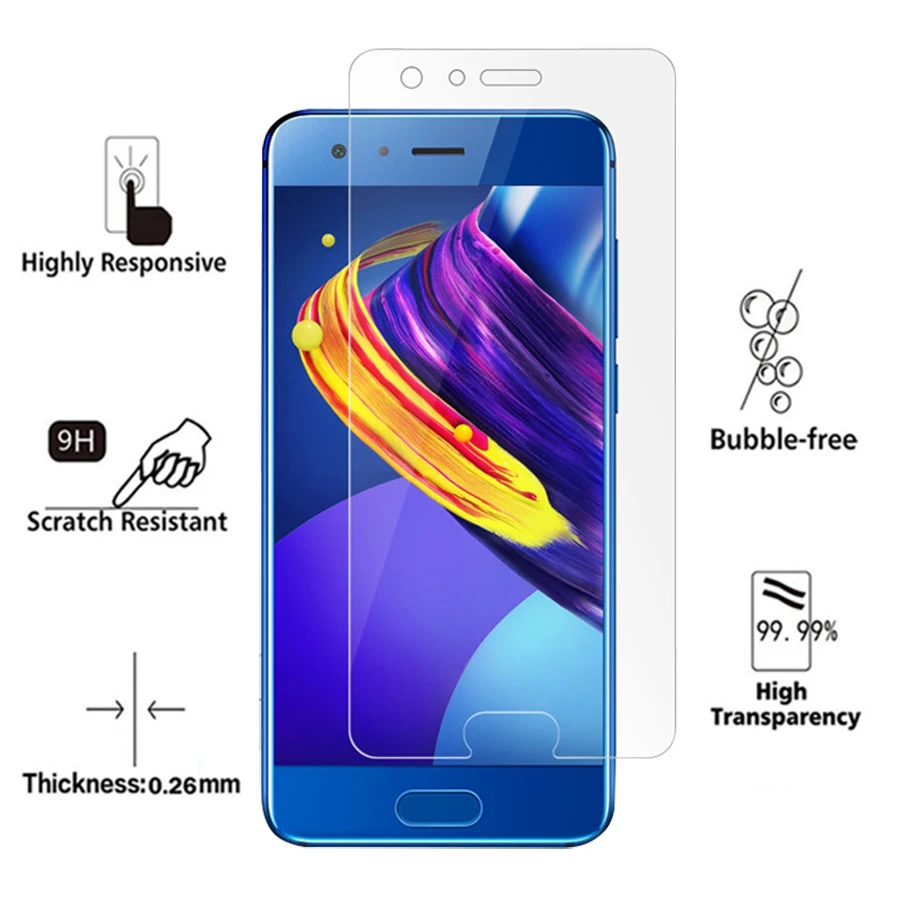 Защитный экран для Huawei Honor 9 закаленное стекло 8 7X 6X 6A 6C Lite 5C 7 6 5X Plus 7i защитная