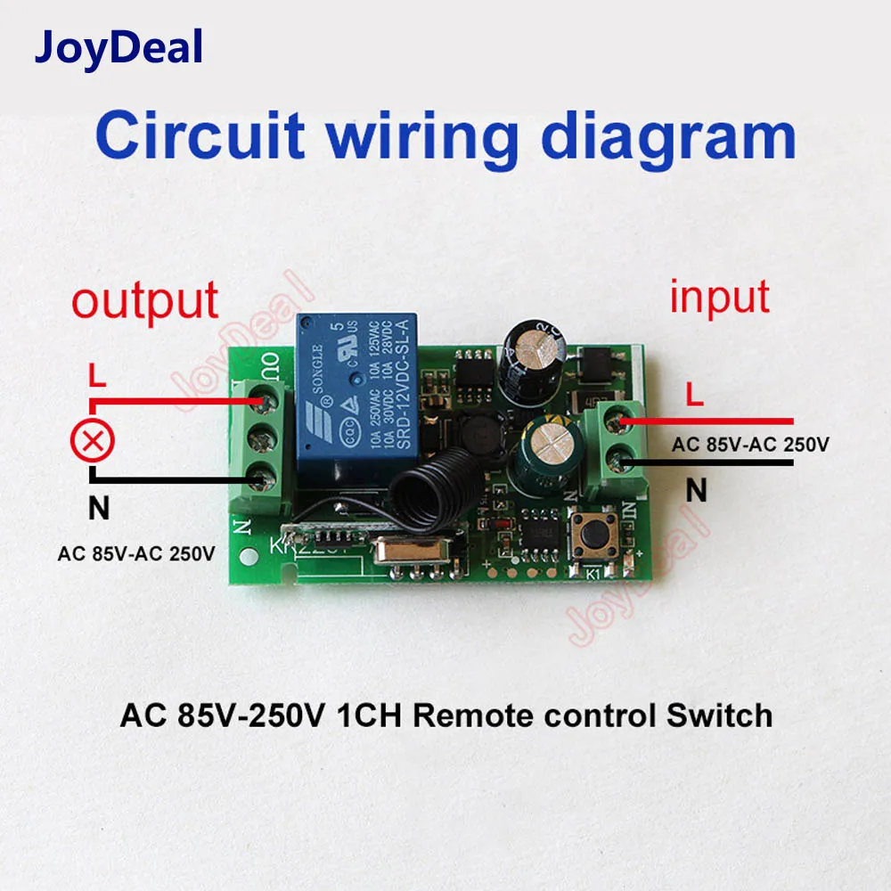 300M Wireless Relay Switch 220V Remote Control Lamp Light Switch 220V Module Kit