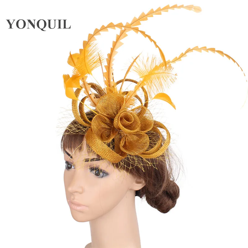 Vintage Gold Sinamay Base Fascinator 