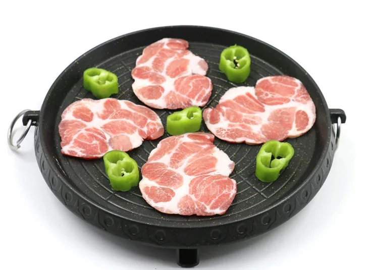

High quality Outdoor BBQ Plate Pan Barbecue Plate Pan Portable Gas Stove Pan South Korea nonstick skillet (32 cm in diameter )