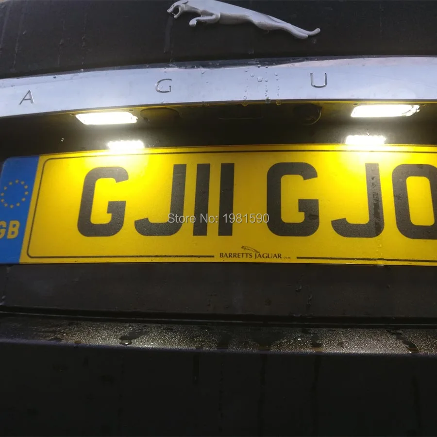 Jaguar XF X250 XJ X351 2PCS no error LED License plate light