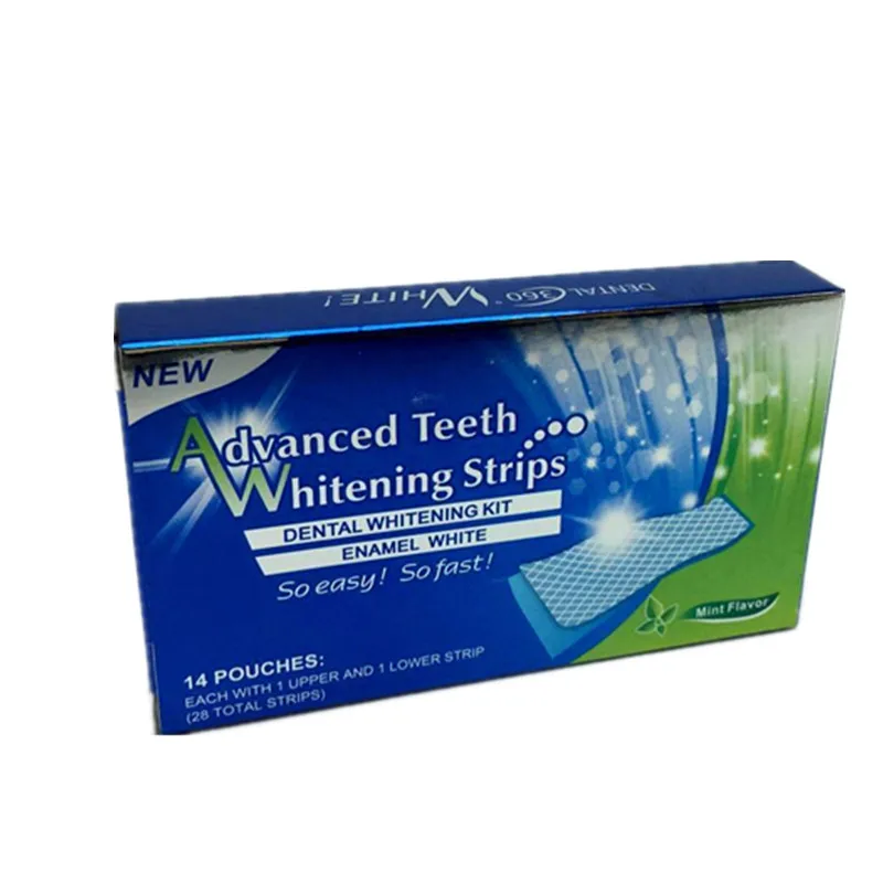 28Pcs/14Pair Tooth Whitening Strip Care Gel Dental Bleaching Strip
