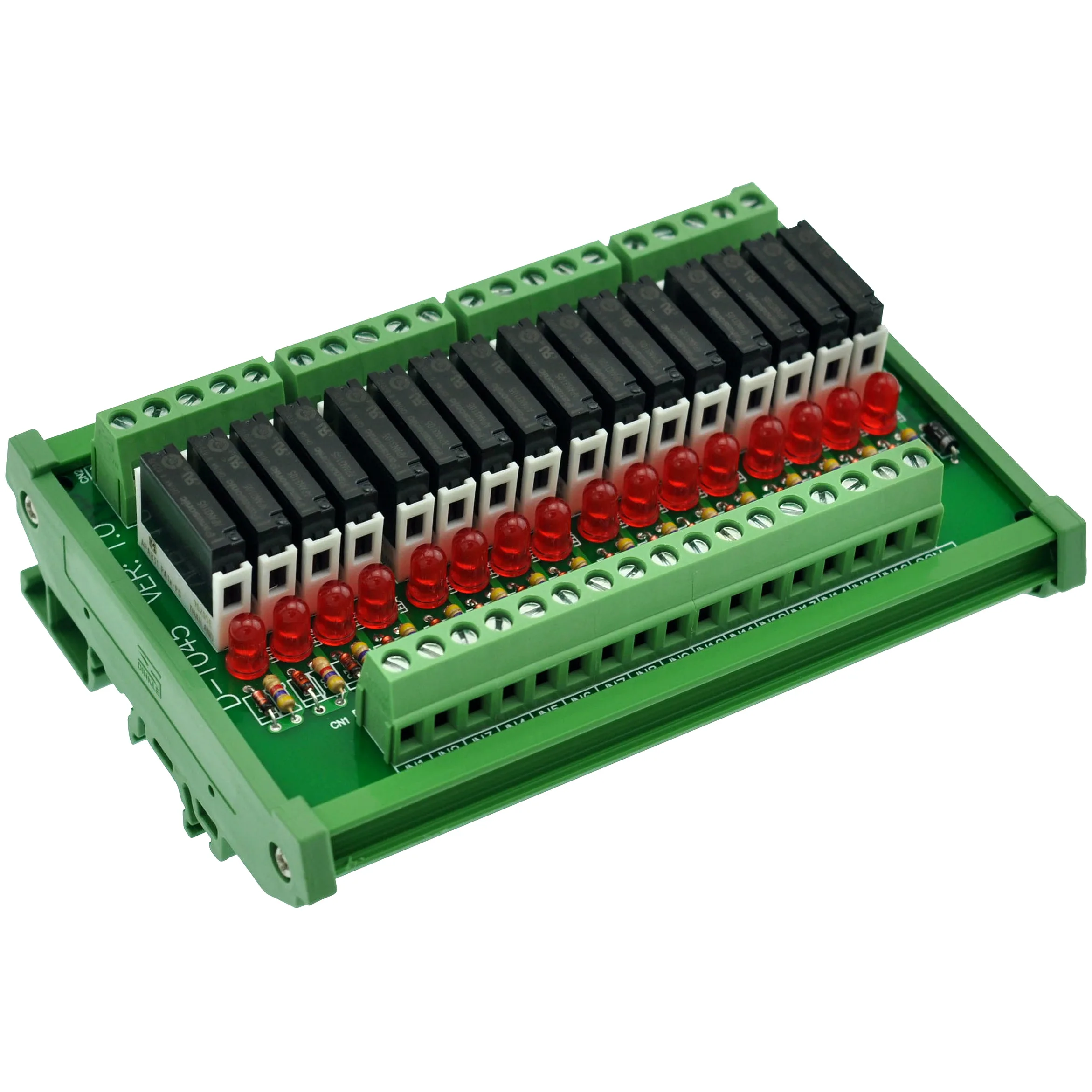 Тонкий DIN рейка крепление DC5V источника/PNP 16 SPST-NO 5A Мощность триггерный релейный