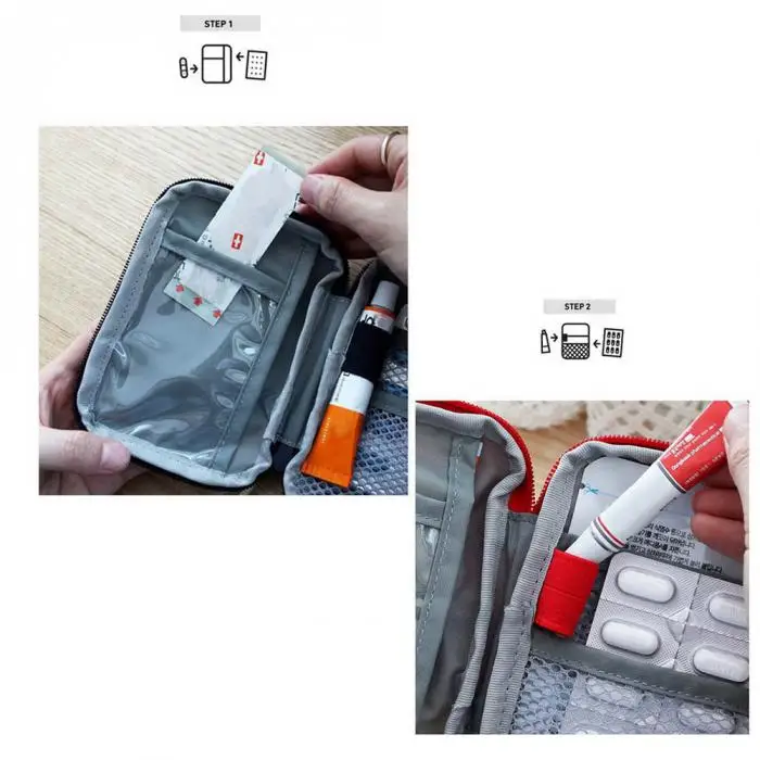 Пустой мешок первой помощи аварийный чехол дорожная медицина контейнер для таблеток сумки открытый несессер для выживания XR649