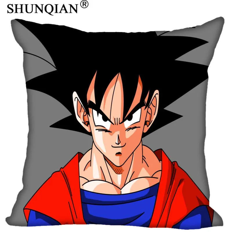 Пользовательские Наволочка Чехол Dragon Ball Z Goku площадь молния наволочка(две стороны) печатать фотографии классные наволочки для подушек