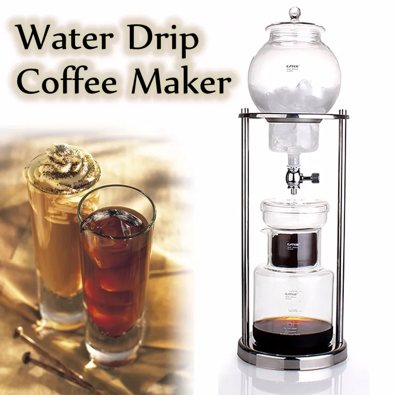 Image 600ML Iced Coffee Maker Dutch Espresso Coffee Ice Coffee Cold Drip Water Drip Coffee Maker Serve For 8 Cups Percolators Dripper