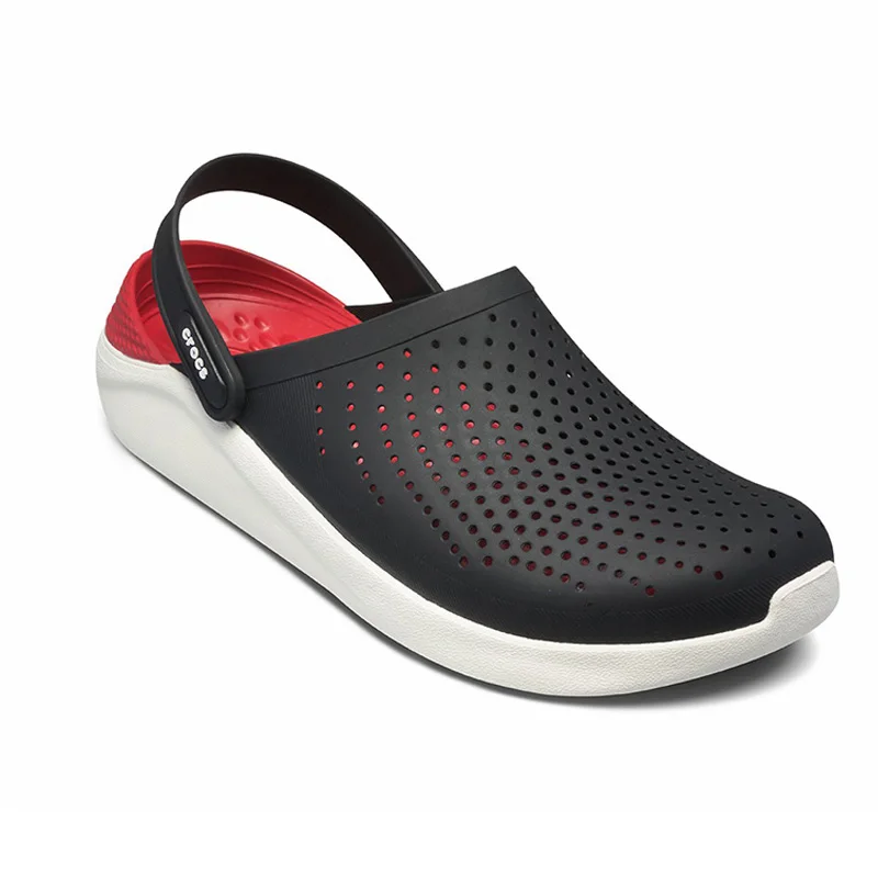 CROCS LiteRide Clog Pink White Sports Sandals for Women Outdoor Beach Sandals Girl Light Footwear Quick Dry Crocs-shoes